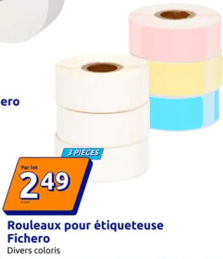 Rouleaux pour étiqueteuse Fichero
