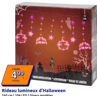 Rideau lumineux d'Halloween