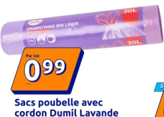 Sacs poubelle avec cordon Dumil Lavande