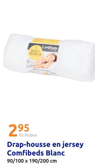 Drap-housse en jersey Comfibeds Blanc
