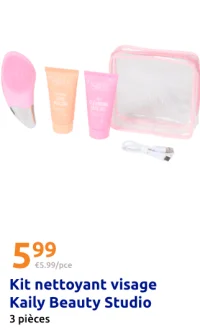 Kit nettoyant visage Kaily Beauty Studio 3 pièces