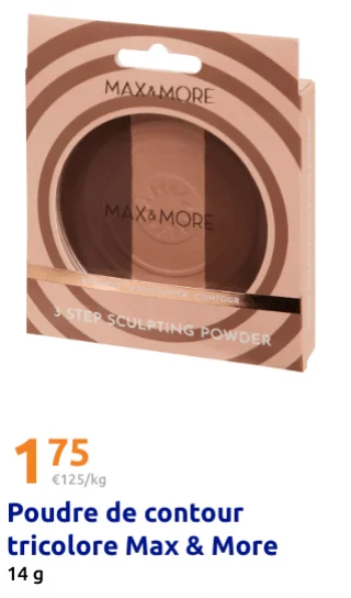 Poudre de contour tricolore Max & More