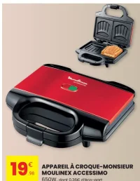 APPAREIL À CROQUE-MONSIEUR MOULINEX ACCESSIMO