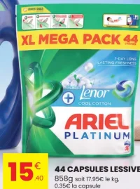 Ariel Platinum capsules de lessive cool cotton