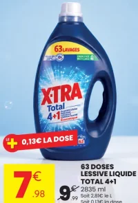 Lessive liquide XTRA Total 4+1