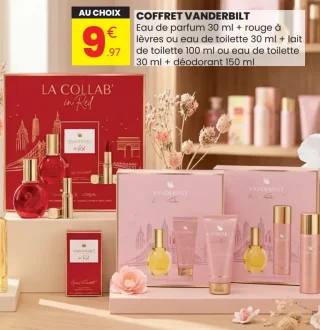 Coffret Vanderbilt Eau de parfum + rouge à lèvres ou eau de toilette + lait de toilette / déodorant