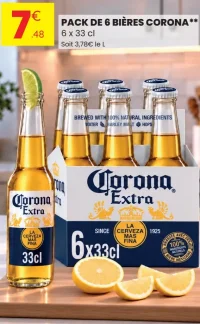Pack de 6 bières Corona Extra