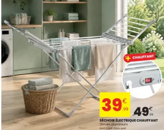 SÉCHOIR ÉLECTRIQUE CHAUFFANT