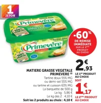 Matière Grasse Végétale Primevère