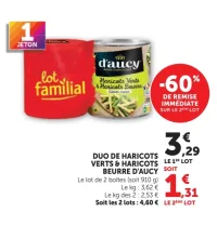Duo de Haricots Verts & Haricots Beurre d'Aucy