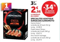 Spécialités asiatiques surgelées Ajinomoto