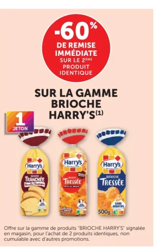 -60% sur la gamme Brioche Harry's