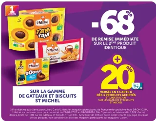 Gamme de gâteaux et biscuits St Michel