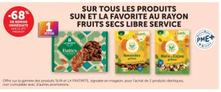 FRUITS SECS SUN ET LA FAVORITE -68%