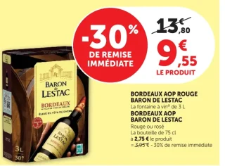 Bordeaux AOP Rouge Baron de Lestac La fontaine à vin