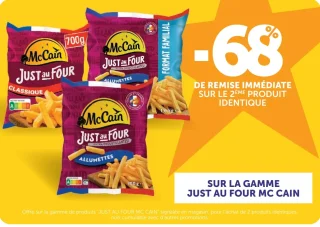 -68% sur la gamme Just au Four Mc Cain