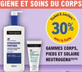 Gammes Corps, Pieds et Solaire Neutrogena