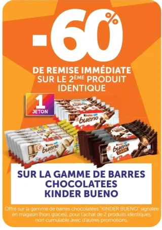 Barres chocolatées Kinder Bueno