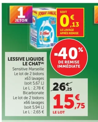 Lessive liquide Le Chat Sensitive Marseille