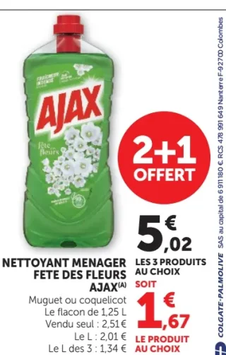 NETTOYANT MENAGER FETE DES FLEURS AJAX(A)