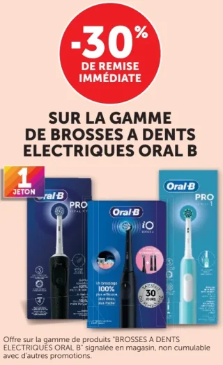 Sur la gamme de brosses à dents électriques Oral B