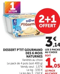 Dessert P'tit Gourmand des 6 mois Naturnes