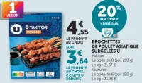 Brochettes de poulet asiatique surgelées U (Yakitori, Tsukune)