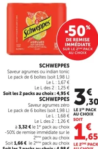 Boisson gazeuse Schweppes