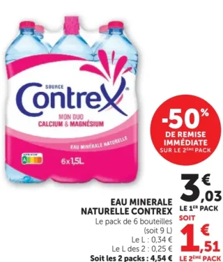 Eau minérale naturelle Contrex
