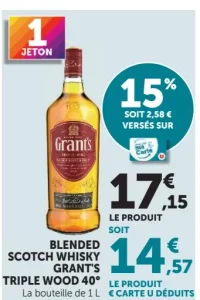 Blended Scotch Whisky Grant's Triple Wood 40°