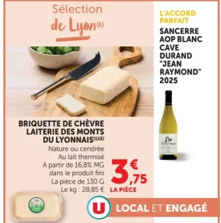 Briquette de chèvre Laiterie des Monts du Lyonnais