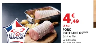 Porc rôti sans os