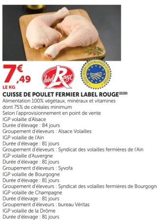 Cuisse de Poulet Fermier Label Rouge