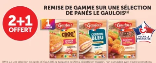 Remise de gamme sur une sélection de panés Le Gaulois