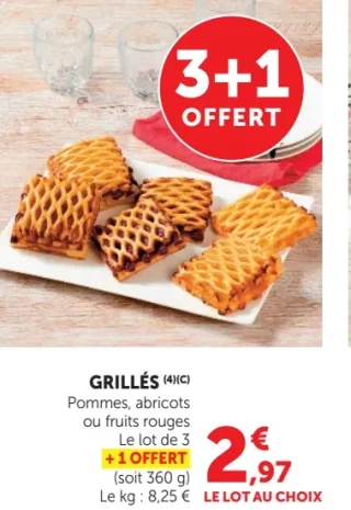 Grillés pommes, abricots ou fruits rouges