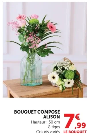Bouquet composé Alison 8 tiges