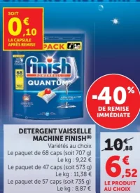 Détergent vaisselle machine Finish Quantum