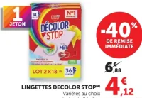 Lingettes Decolor Stop