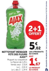 NETTOYANT MENAGER FETE DES FLEURS AJAX