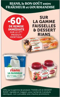 Gamme de produits Faisselles & Dessert Rians