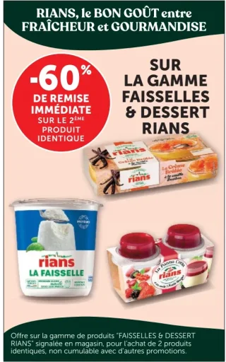 Gamme de produits Faisselles & Dessert Rians