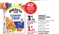 Céréales Country Crisp Jordans Mélange de noix ou 4 baies