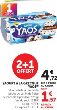 Yaourt à la grecque Yaos Nestlé