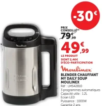Blender Chauffant My Daily Soup Moulinex