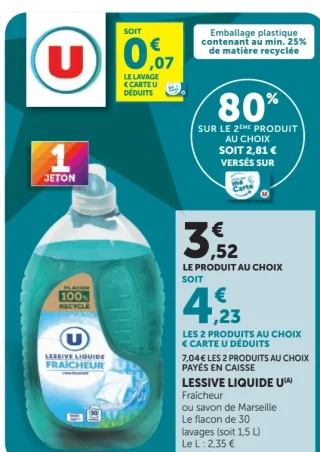 Lessive Liquide U Fraîcheur