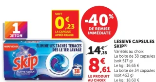 Lessive en capsules Skip Active Clean