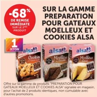 Gamme Préparation pour Gâteaux Moelleux et Cookies Alsa