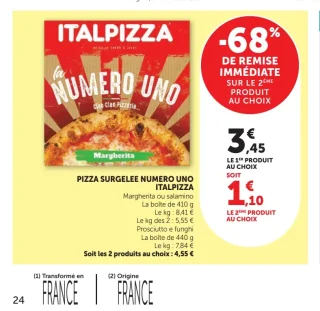 Pizza surgelée La Numero Uno Italpizza