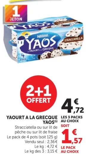 Yaourt à la grecque Nestlé Yaos