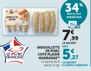 Andouillette de porc Cote Plaisir Madrange